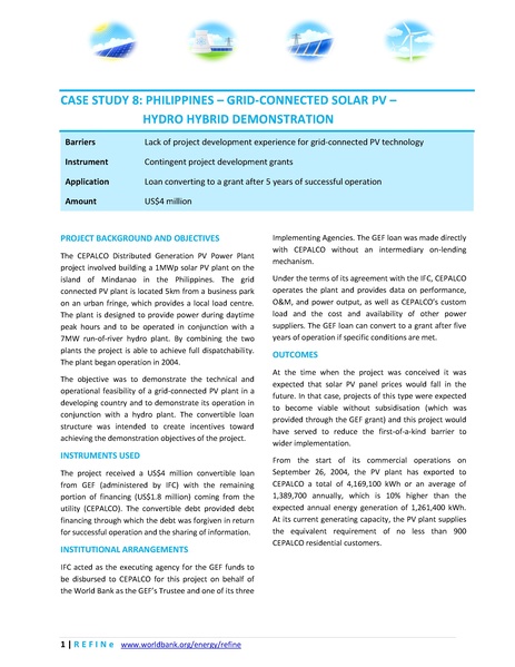 File:Philippines Grid-connected Solar PV Hydro hybrid demonstration.pdf