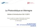 2015-11-30 Le PV en Allemagne Fromme DFIC.pdf